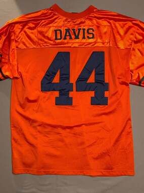 Nike Syracuse Orange #44 Davis Football Jersey 4XL Orange Retro
